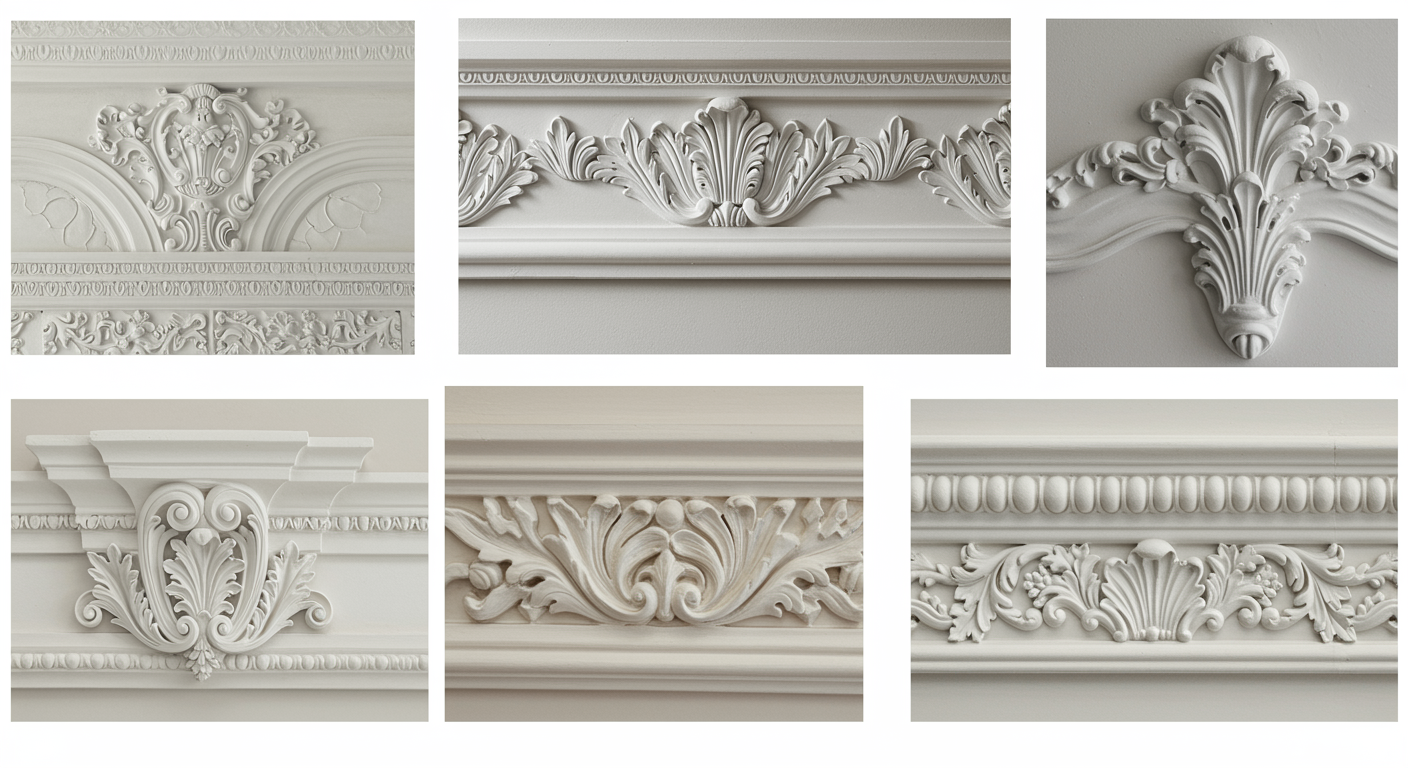 Moldura ornamental detallada para transformar espacios unicos