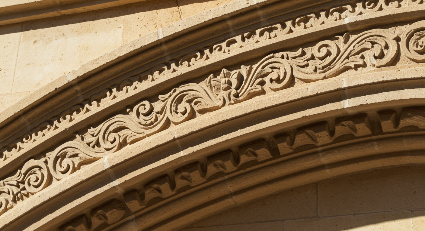 ornamento arquitectonico tallado con detalle y elegancia a medida